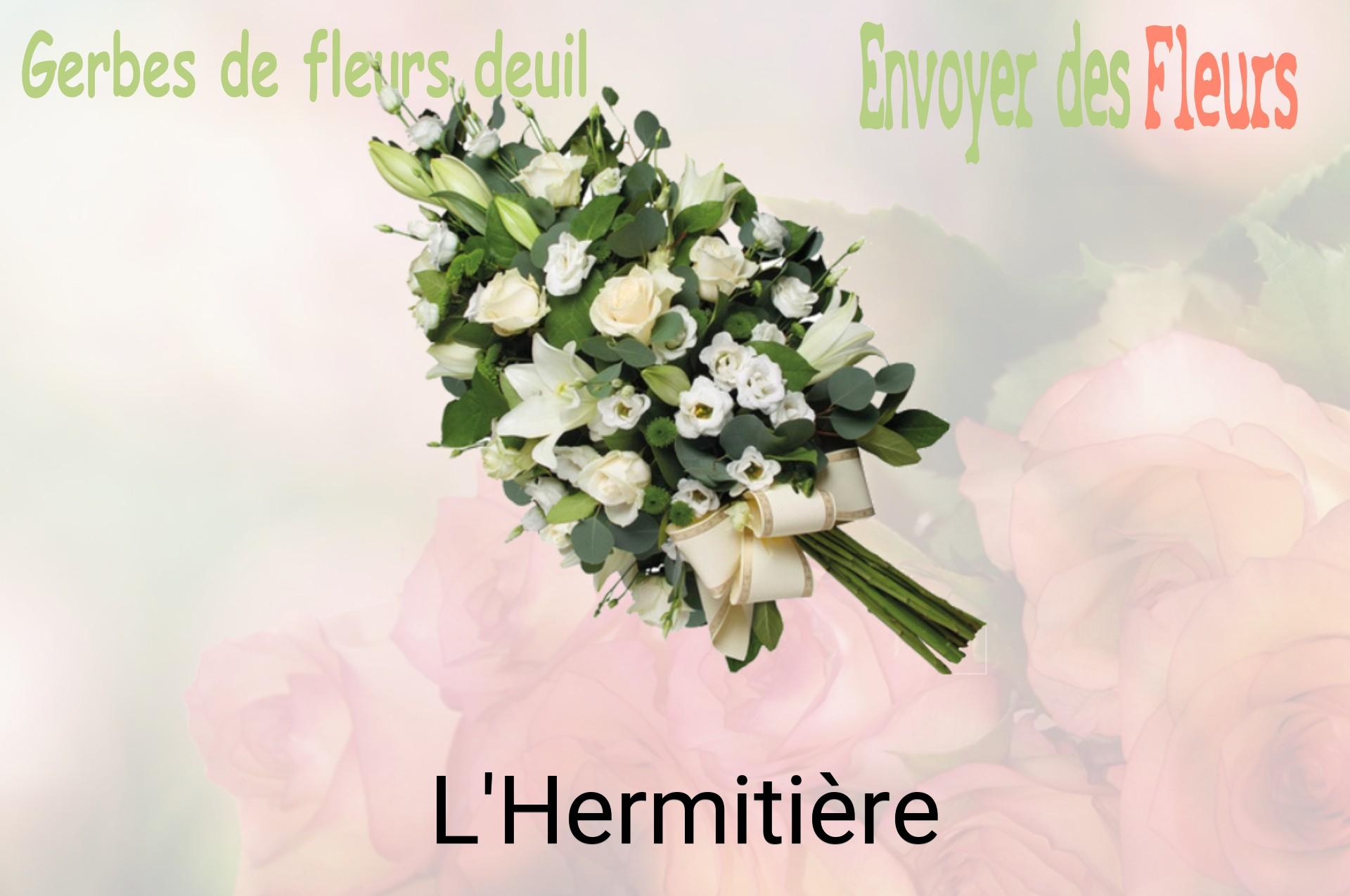 Gerbe de fleurs de deuil livrée à L'Hermitière